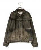 NEIGHBORHOODネイバーフッド）の古着「SAVAGE DENIM TYPEー1 JACKET MOD」｜グレー