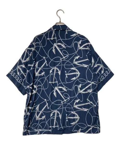 NEIGHBORHOOD（ネイバーフッド）NEIGHBORHOOD (ネイバーフッド) ANCHOR HAWAIIAN SHIRT SS  アンカーハワイアンシャツ 231TSNH-SHM07 ネイビー サイズ:Mの古着・服飾アイテム
