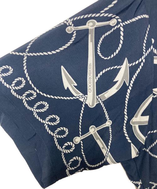 NEIGHBORHOOD（ネイバーフッド）NEIGHBORHOOD (ネイバーフッド) ANCHOR HAWAIIAN SHIRT SS  アンカーハワイアンシャツ 231TSNH-SHM07 ネイビー サイズ:Mの古着・服飾アイテム