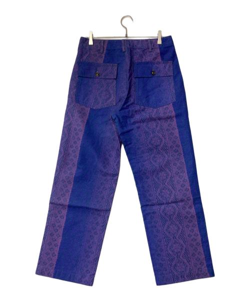 TUITACI（ツイタチ）TUITACI (ツイタチ) GRADATION LACEPRINT BAKER グラデーション レースプリント ベイカー T22SS-PT05 ブルー×パープル サイズ:2の古着・服飾アイテム