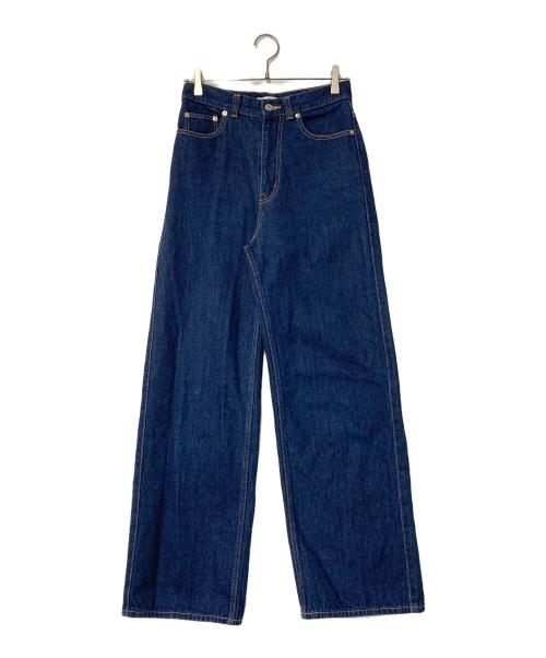 MACPHEE（マカフィー）MACPHEE (マカフィー) デニム ワイドストレートパンツ インディゴ サイズ:36の古着・服飾アイテム