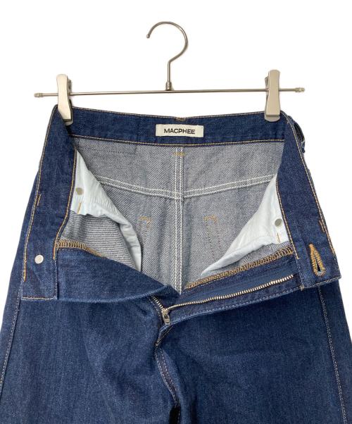 MACPHEE（マカフィー）MACPHEE (マカフィー) デニム ワイドストレートパンツ インディゴ サイズ:36の古着・服飾アイテム
