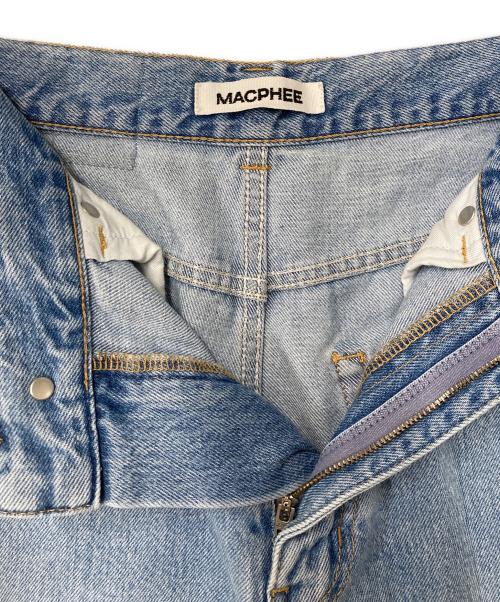 MACPHEE（マカフィー）MACPHEE (マカフィー) デニム ワイドストレートパンツ インディゴ サイズ:36の古着・服飾アイテム