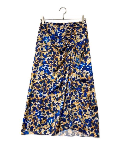 ESTNATION（エストネーション）ESTNATION (エストネーション) フラワープリントスカート ブルー サイズ:38の古着・服飾アイテム