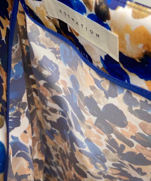 ESTNATION（エストネーション）ESTNATION (エストネーション) フラワープリントスカート ブルー サイズ:38の古着・服飾アイテム