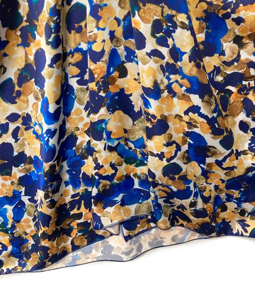 ESTNATION（エストネーション）ESTNATION (エストネーション) フラワープリントスカート ブルー サイズ:38の古着・服飾アイテム