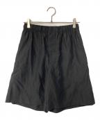 MARGARET HOWELLマーガレットハウエル）の古着「リネンハーフパンツ」｜ブラック