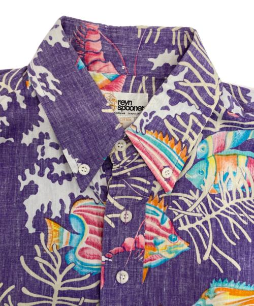 reyn spooner（レイン スプナー）reyn spooner (レイン スプナー) ハワイアンアロハシャツ　プルオーバーシャツ パープル サイズ:Sの古着・服飾アイテム
