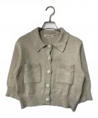 COCODEALココディール）の古着「リリヤーンハーフスリーブニットシャツ 75233293」｜ベージュ