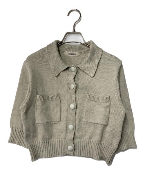 COCODEAL（ココディール）COCODEAL (ココディール) リリヤーンハーフスリーブニットシャツ 75233293 ベージュ サイズ:2の古着・服飾アイテム