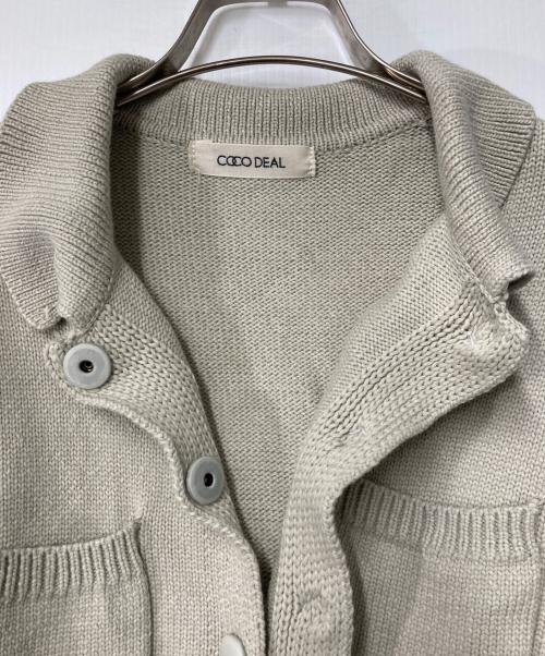 COCODEAL（ココディール）COCODEAL (ココディール) リリヤーンハーフスリーブニットシャツ 75233293 ベージュ サイズ:2の古着・服飾アイテム