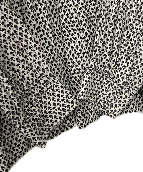 maison de soil（メゾンドソイル）maison de soil (メゾンドソイル) 総柄ブラウス ブラック×ホワイト サイズ:1の古着・服飾アイテム