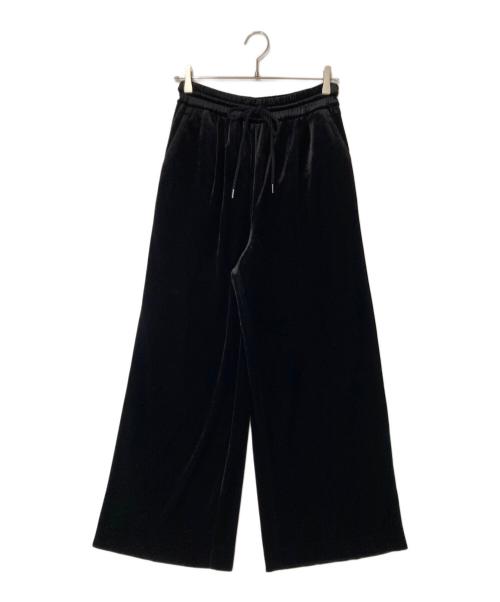 SACRA（サクラ）SACRA (サクラ) TRIACETATE VELOUR PANTS/トリアセテート ベロア パンツ ブラック サイズ:38の古着・服飾アイテム