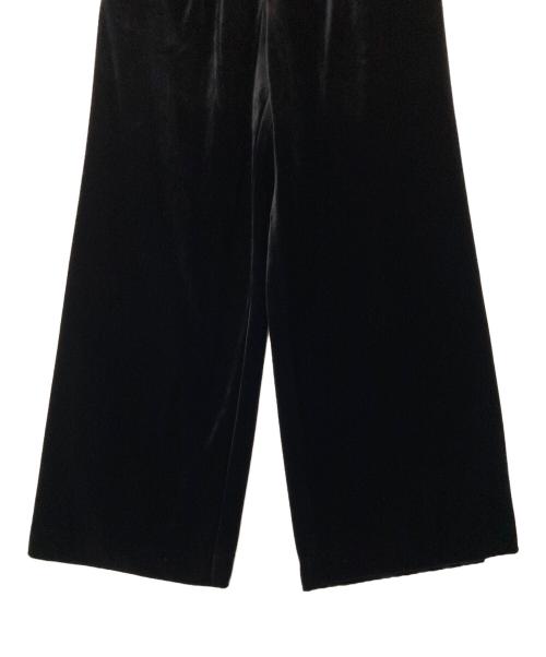 SACRA（サクラ）SACRA (サクラ) TRIACETATE VELOUR PANTS/トリアセテート ベロア パンツ ブラック サイズ:38の古着・服飾アイテム