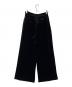 SACRA (サクラ) TRIACETATE VELOUR PANTS/トリアセテート ベロア パンツ ブラック サイズ:38：5000円