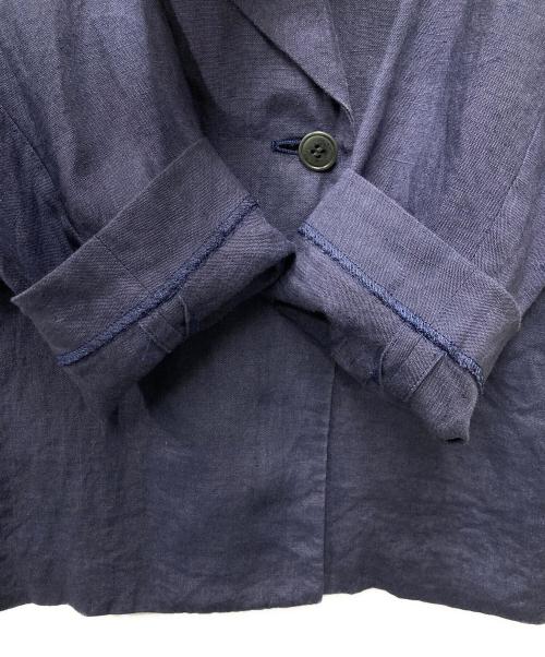 IENA LA BOUCLE（イエナ ラ ブークル）IENA LA BOUCLE (イエナ ラ ブークル) 麻シーチング ショールジャケット 21010914100020 ネイビー サイズ:-の古着・服飾アイテム
