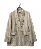 IENA LA BOUCLEイエナ ラ ブークル）の古着「麻シーチング ショールジャケット 21010914100020」｜ベージュ