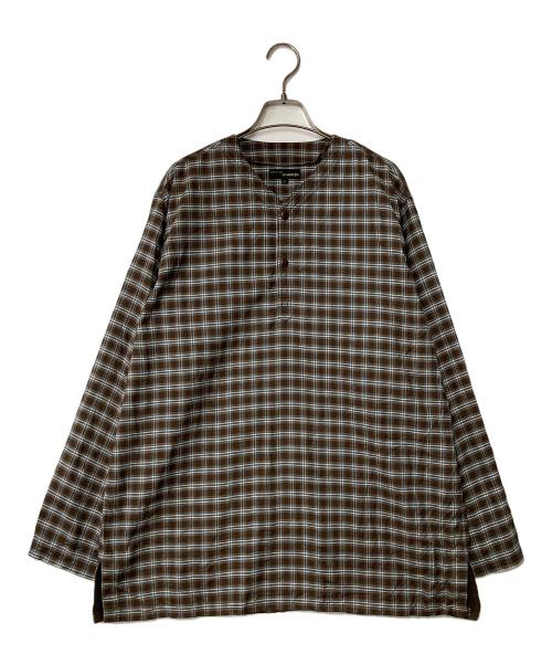 MOJITO（モヒート）MOJITO (モヒート) チェックプルオーバーシャツ ブラウン サイズ:SIZE Lの古着・服飾アイテム