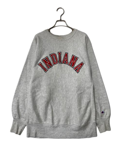 Champion REVERSE WEAVE（チャンピオン リバース ウィーブ）Champion REVERSE WEAVE (チャンピオン リバース ウィーブ) スウェット 刺繍タグ 90’s~ USA製 INDIANA グレー サイズ:LARGEの古着・服飾アイテム