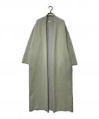 #Newansハッシュニュアンス）の古着「ノーカラーコート」｜グリーン