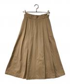 DANTONダントン）の古着「タックスカート」｜ベージュ