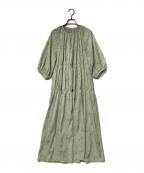 CLANEクラネ）の古着「LINE FLOWER OP ライフフラワー 18112-5361」｜グリーン