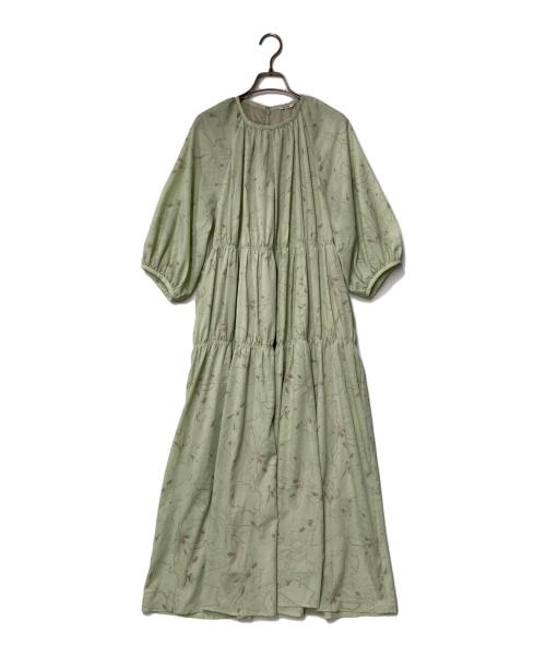 CLANE（クラネ）CLANE (クラネ) LINE FLOWER OP ライフフラワー 18112-5361 グリーン サイズ:1の古着・服飾アイテム