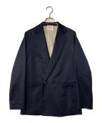 IENA LA BOUCLEイエナ ラ ブークル）の古着「ウールサテンテーラードジャケット」｜ネイビー