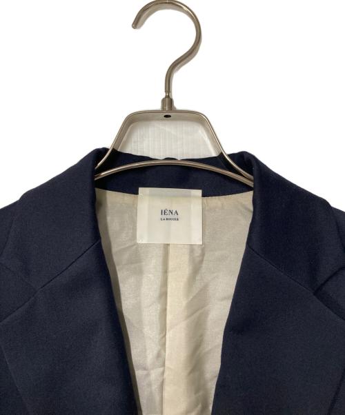 IENA LA BOUCLE（イエナ ラ ブークル）IENA LA BOUCLE (イエナ ラ ブークル) ウールサテンテーラードジャケット ネイビー サイズ:38の古着・服飾アイテム