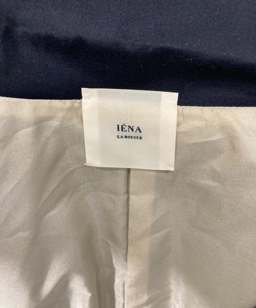 IENA LA BOUCLE（イエナ ラ ブークル）IENA LA BOUCLE (イエナ ラ ブークル) ウールサテンテーラードジャケット ネイビー サイズ:38の古着・服飾アイテム