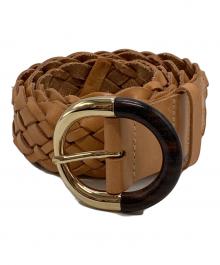 AMBOISE（アンボワーズ）の古着「レザーメッシュベルト」｜ベージュ