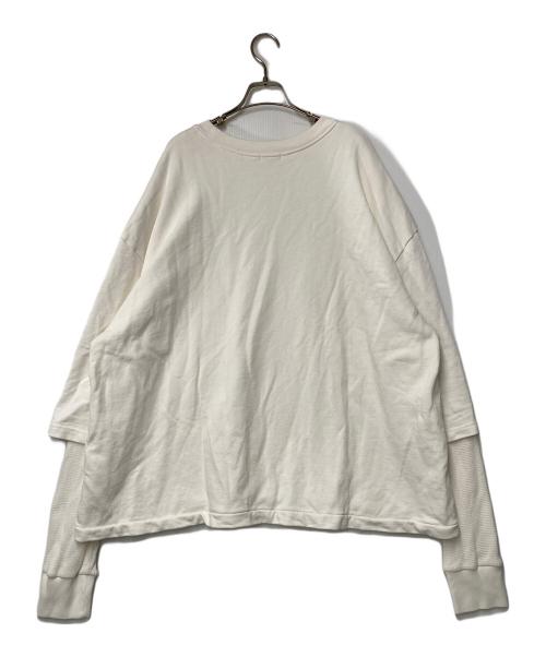 WILLY CHAVARRIA（ウィリーチャバリア）WILLY CHAVARRIA (ウィリーチャバリア) サーマル切替スウェット ホワイト サイズ:Ｌの古着・服飾アイテム