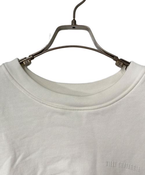 WILLY CHAVARRIA（ウィリーチャバリア）WILLY CHAVARRIA (ウィリーチャバリア) サーマル切替スウェット ホワイト サイズ:Ｌの古着・服飾アイテム