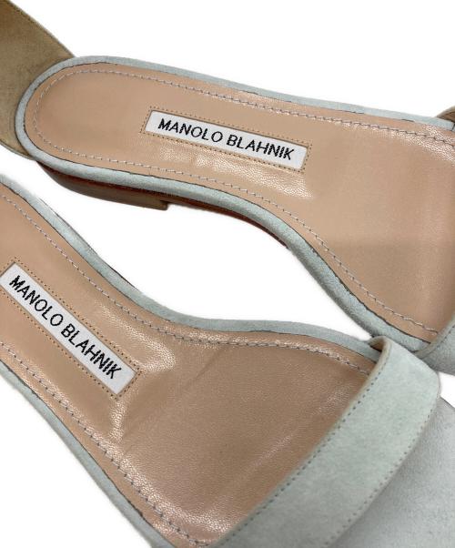 Manolo Blahnik（マノロブラニク）Manolo Blahnik (マノロブラニク) Chafla Ankle Strap Sandal チャフラアンクルストラップサンダル ブルー サイズ:36 1/2の古着・服飾アイテム
