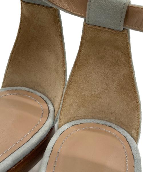 Manolo Blahnik（マノロブラニク）Manolo Blahnik (マノロブラニク) Chafla Ankle Strap Sandal チャフラアンクルストラップサンダル ブルー サイズ:36 1/2の古着・服飾アイテム