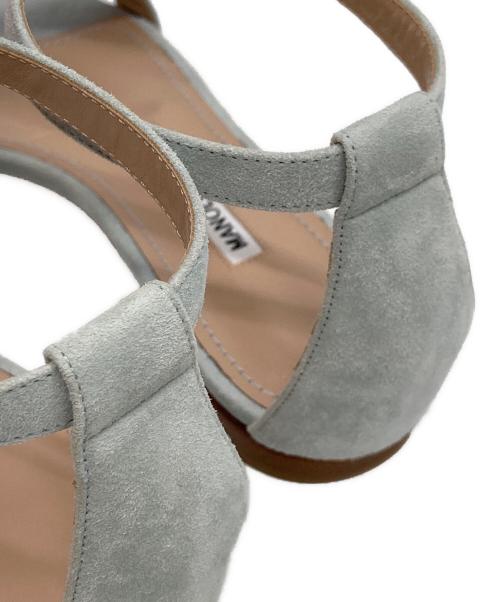 Manolo Blahnik（マノロブラニク）Manolo Blahnik (マノロブラニク) Chafla Ankle Strap Sandal チャフラアンクルストラップサンダル ブルー サイズ:36 1/2の古着・服飾アイテム