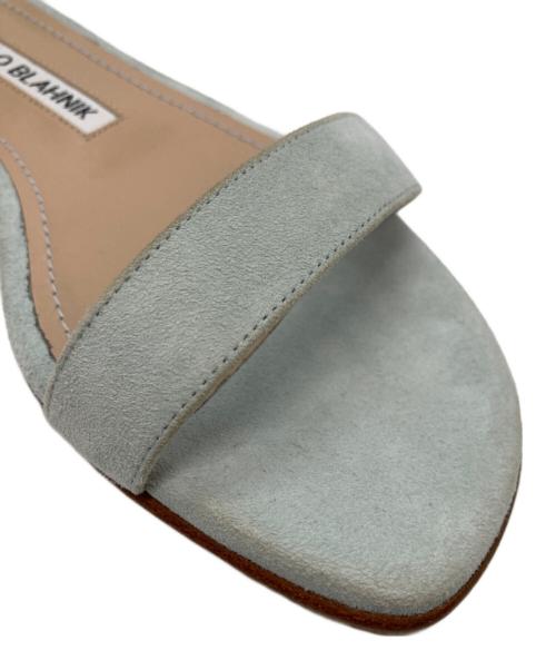 Manolo Blahnik（マノロブラニク）Manolo Blahnik (マノロブラニク) Chafla Ankle Strap Sandal チャフラアンクルストラップサンダル ブルー サイズ:36 1/2の古着・服飾アイテム