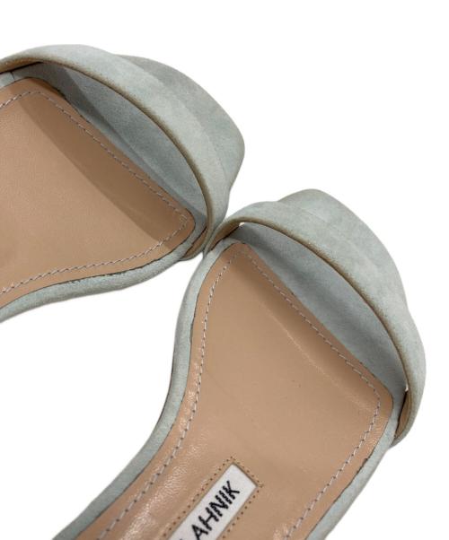 Manolo Blahnik（マノロブラニク）Manolo Blahnik (マノロブラニク) Chafla Ankle Strap Sandal チャフラアンクルストラップサンダル ブルー サイズ:36 1/2の古着・服飾アイテム