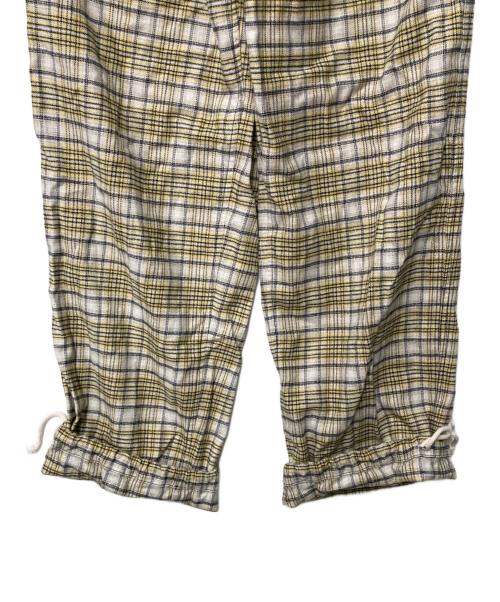 MARNI（マルニ）MARNI (マルニ) 裾ドローコードコットンチェックロングパンツ PUMU0160Q0 UTC026 21AW イエロー サイズ:46の古着・服飾アイテム