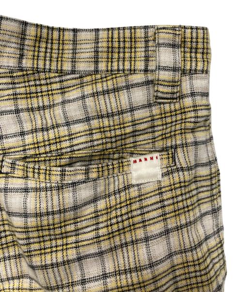 MARNI（マルニ）MARNI (マルニ) 裾ドローコードコットンチェックロングパンツ PUMU0160Q0 UTC026 21AW イエロー サイズ:46の古着・服飾アイテム