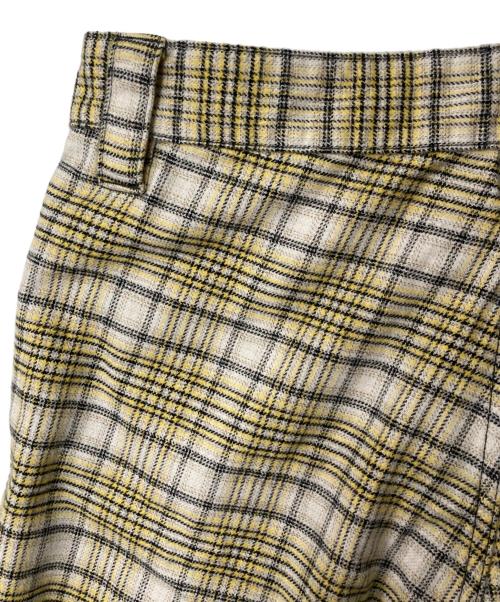 MARNI（マルニ）MARNI (マルニ) 裾ドローコードコットンチェックロングパンツ PUMU0160Q0 UTC026 21AW イエロー サイズ:46の古着・服飾アイテム