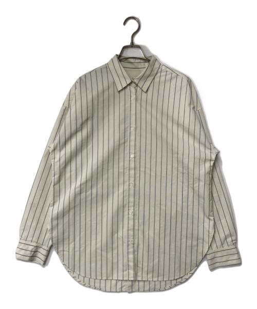 YANUK（ヤヌーク）YANUK (ヤヌーク) ストライプシャツ 57143803 ベージュ×ネイビー サイズ:Mの古着・服飾アイテム