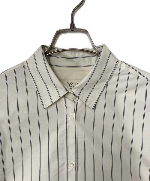 YANUK（ヤヌーク）YANUK (ヤヌーク) ストライプシャツ 57143803 ベージュ×ネイビー サイズ:Mの古着・服飾アイテム