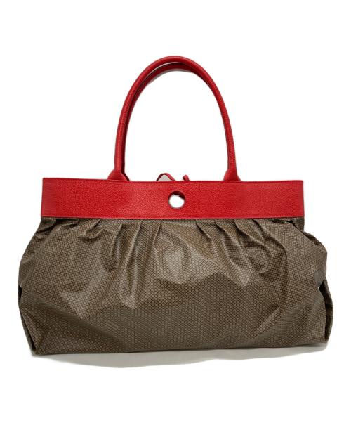 GHERARDINI（ゲラルディーニ）GHERARDINI (ゲラルディーニ) 総柄トートバッグ レッド×ブラウンの古着・服飾アイテム