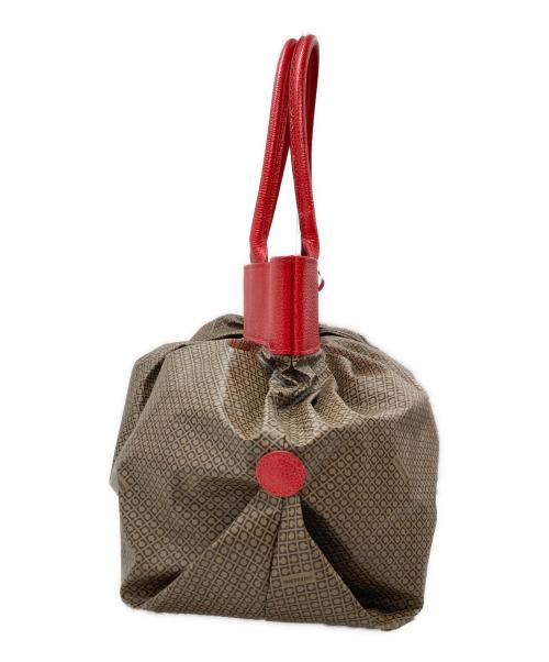 GHERARDINI（ゲラルディーニ）GHERARDINI (ゲラルディーニ) 総柄トートバッグ レッド×ブラウンの古着・服飾アイテム