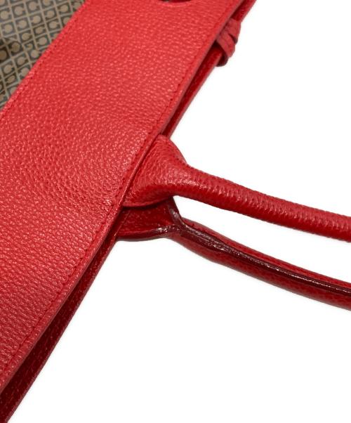 GHERARDINI（ゲラルディーニ）GHERARDINI (ゲラルディーニ) 総柄トートバッグ レッド×ブラウンの古着・服飾アイテム