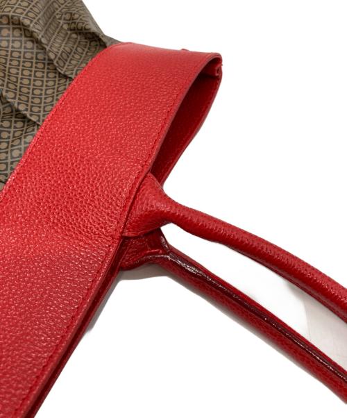GHERARDINI（ゲラルディーニ）GHERARDINI (ゲラルディーニ) 総柄トートバッグ レッド×ブラウンの古着・服飾アイテム