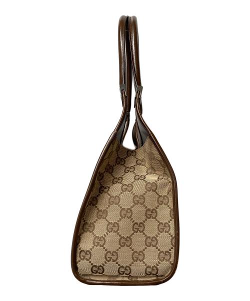 GUCCI（グッチ）GUCCI (グッチ) ジャッキー GGキャンバス ワンショルダーバッグ ベージュ×ブラウンの古着・服飾アイテム