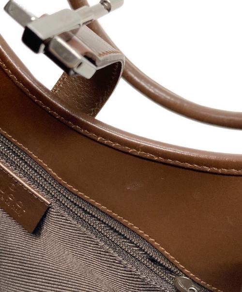 GUCCI（グッチ）GUCCI (グッチ) ジャッキー GGキャンバス ワンショルダーバッグ ベージュ×ブラウンの古着・服飾アイテム