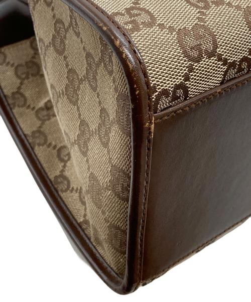 GUCCI（グッチ）GUCCI (グッチ) ジャッキー GGキャンバス ワンショルダーバッグ ベージュ×ブラウンの古着・服飾アイテム